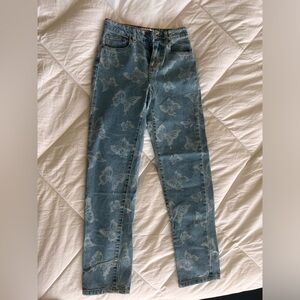 Cotton on butterfly print mom jeans